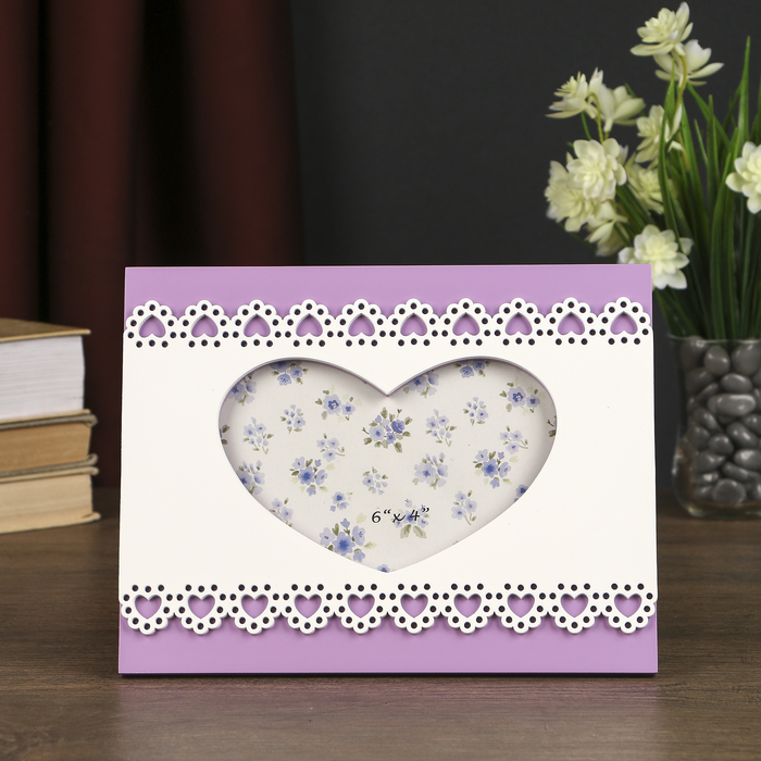 Фоторамка "Кружево из сердец" 10х15 см