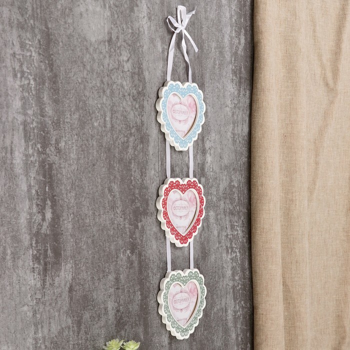 Фоторамка "Светлые моменты" на веревочке 3 фото 9х10 см