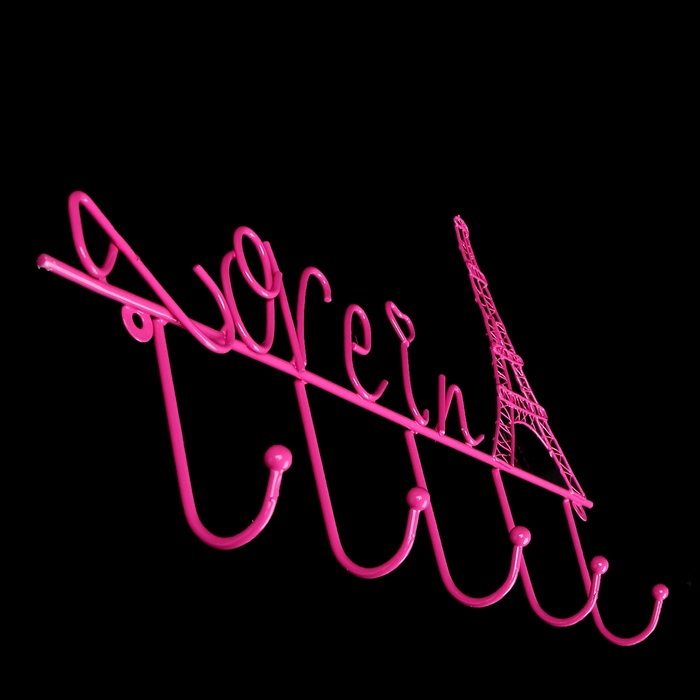 Вешалка декоративная на 5 крючков "Любовь в Париже"