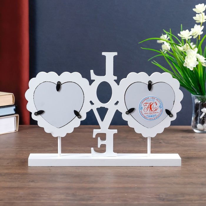 Фоторамка "Светлые моменты Love" на подставке на 2 фото 9х10 см