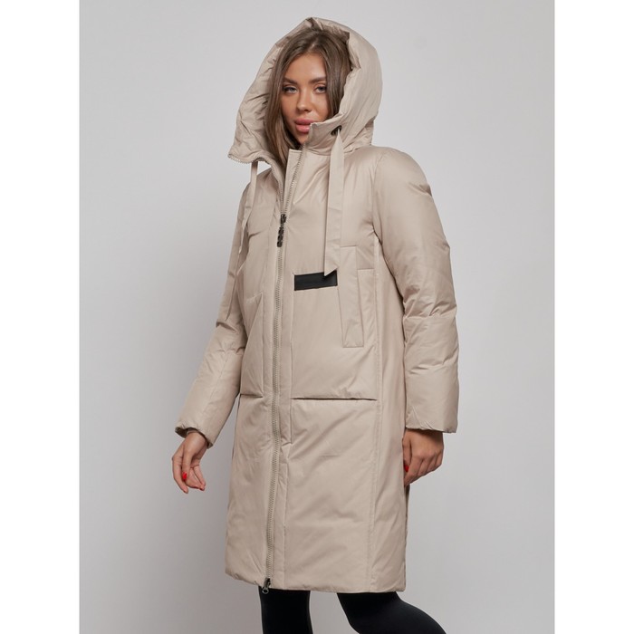 фото Пальто утепленное зимнее женское, размер 42, цвет бежевый mtforce