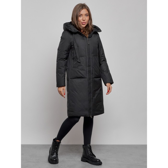 фото Пальто утепленное зимнее женское, размер 42, цвет чёрный mtforce