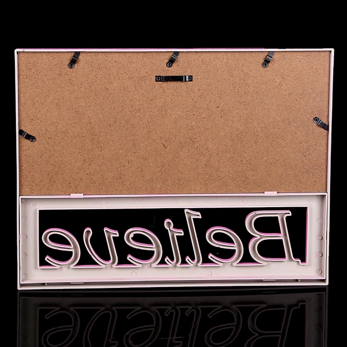 Фоторамка на 3 фото Believe, розовая, 10х15 см