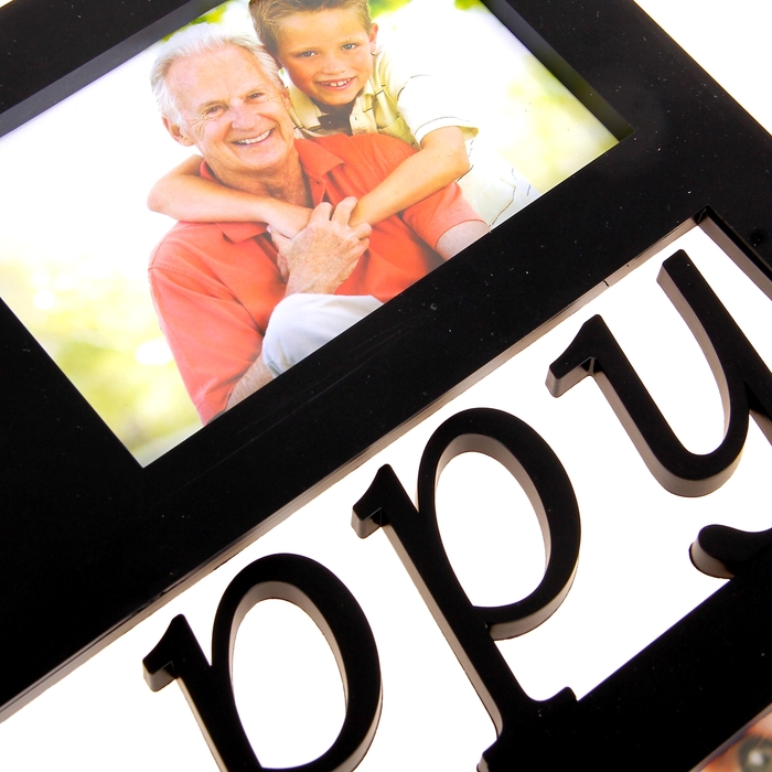 Фоторамка на 4 фото "Счастье", черная, 10х15 см