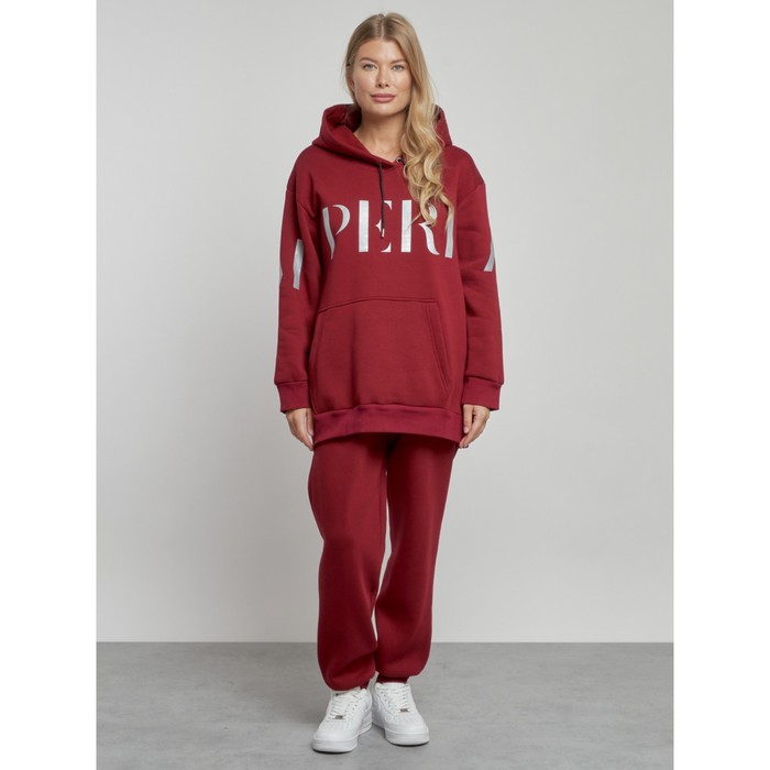 

Спортивный костюм с начёсом женский, размер 54, цвет бордовый