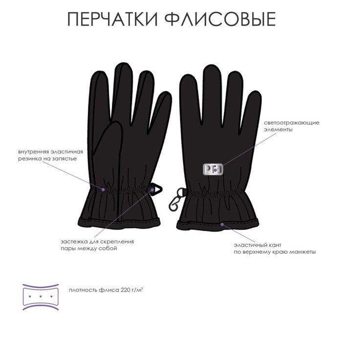 

Перчатки для мальчика, размер 18