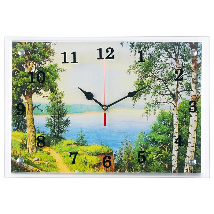 Часы-картина настенные, серия: Природа, Озеро, 25х35 см