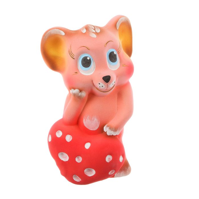 Копилка "Мышь с сыром" флок, микс