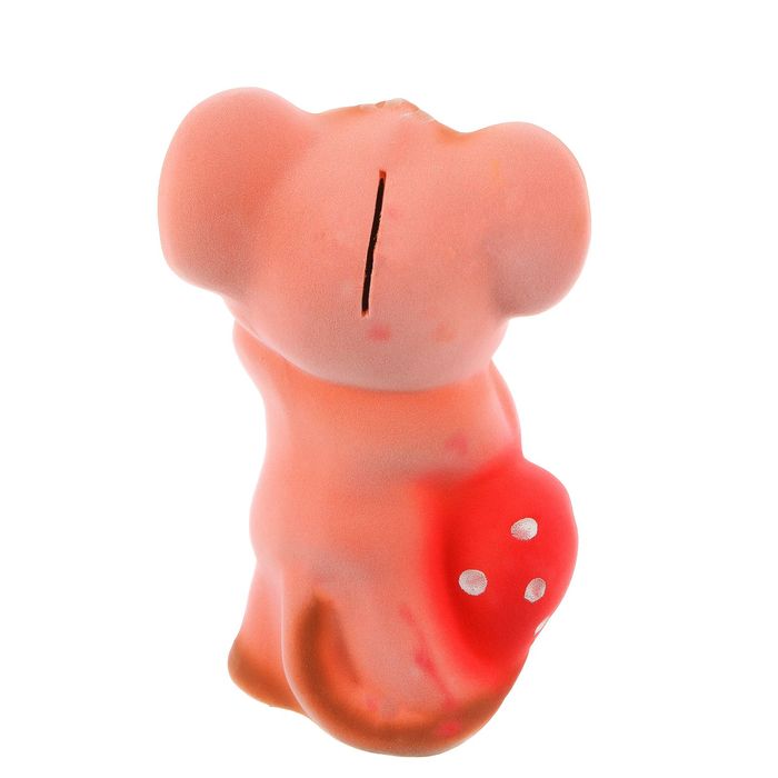 Копилка "Мышь с сыром" флок, микс