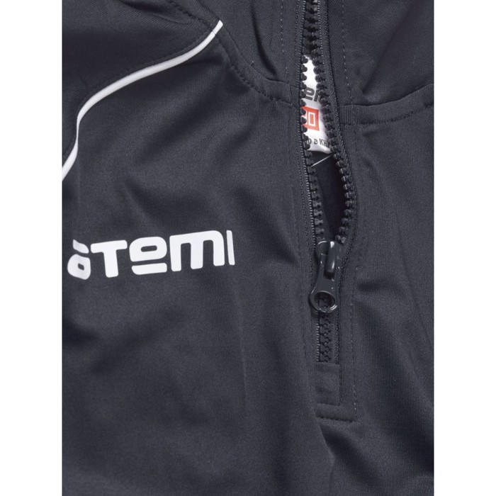 фото Толстовка тренировочная детская atemi, цвет черный, ajkt-003jss23-blk, размер 128