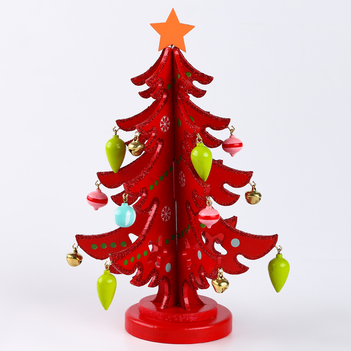 Новогодний сувенир «Красная ёлочка» 12 × 12 × 22 см