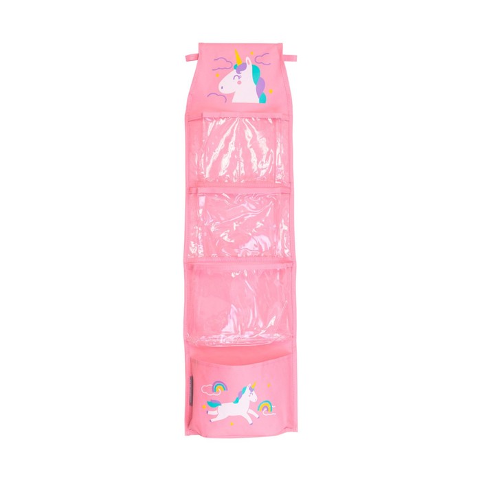 Кармашки в садик «Единорог», 83х24 см, для детского шкафчика, розовый кармашки в садик китёнок для детского шкафчика 85х20 см голубой