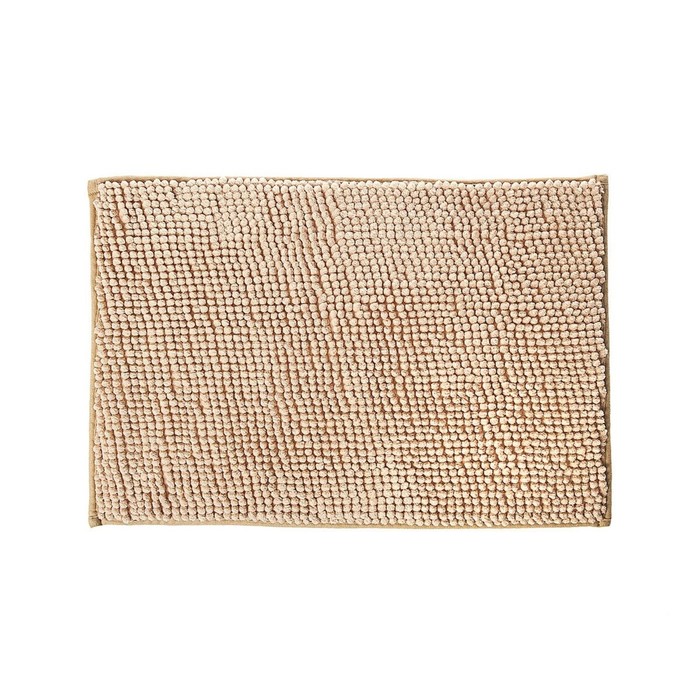 коврик для ванной fresh code шенилл из микрофибры цвет бежевый 40×60 см Коврик для ванной, «Шенилл», 40х60 см, из микрофибры, бежевый