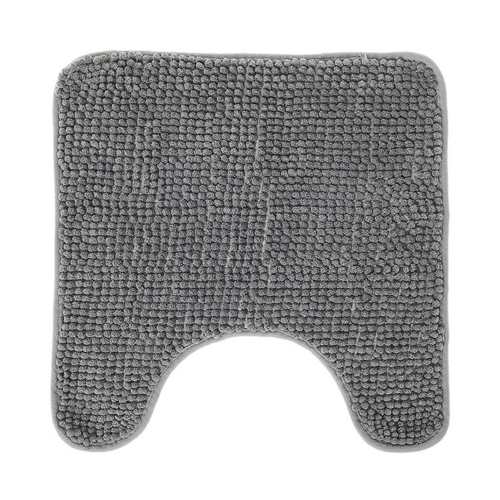 коврик для ванной fresh code шенилл из микрофибры цвет бежевый 40×60 см Коврик для туалета, «Шенилл», 45х45 см, из микрофибры, серый