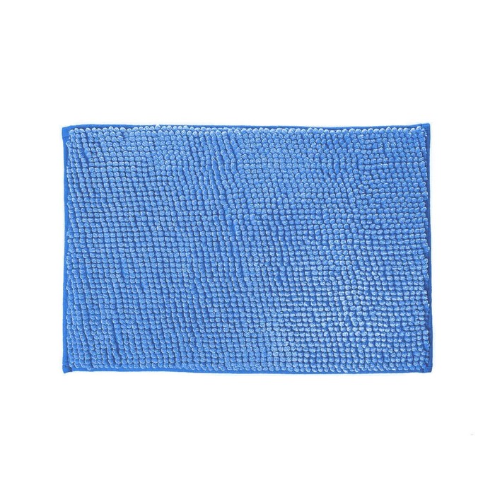Коврик для ванной, «Шенилл», 40х60 см, из микрофибры, синий