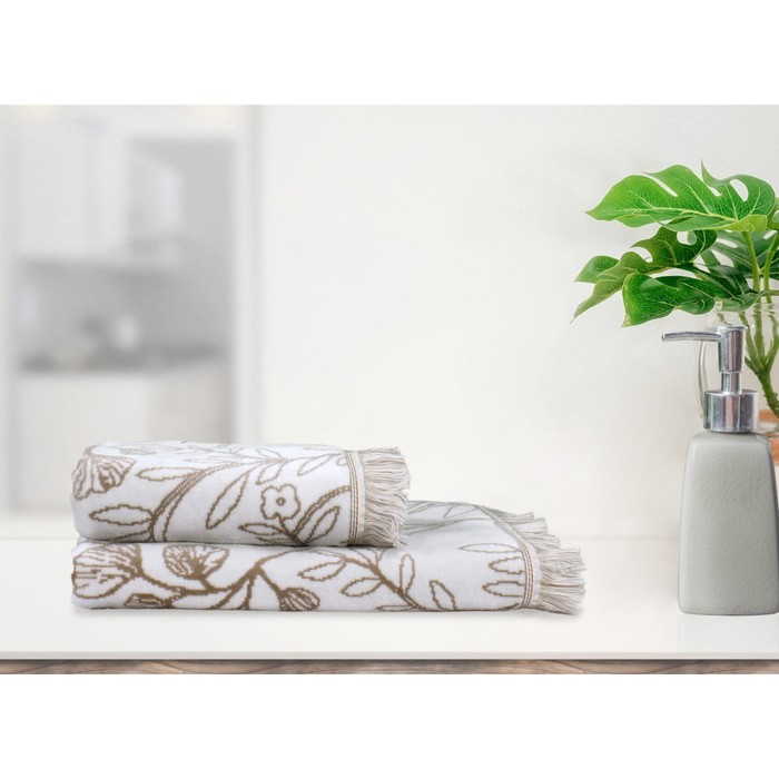 

Полотенце Arya Home Amelia, размер 50x90 см, цвет бежевый