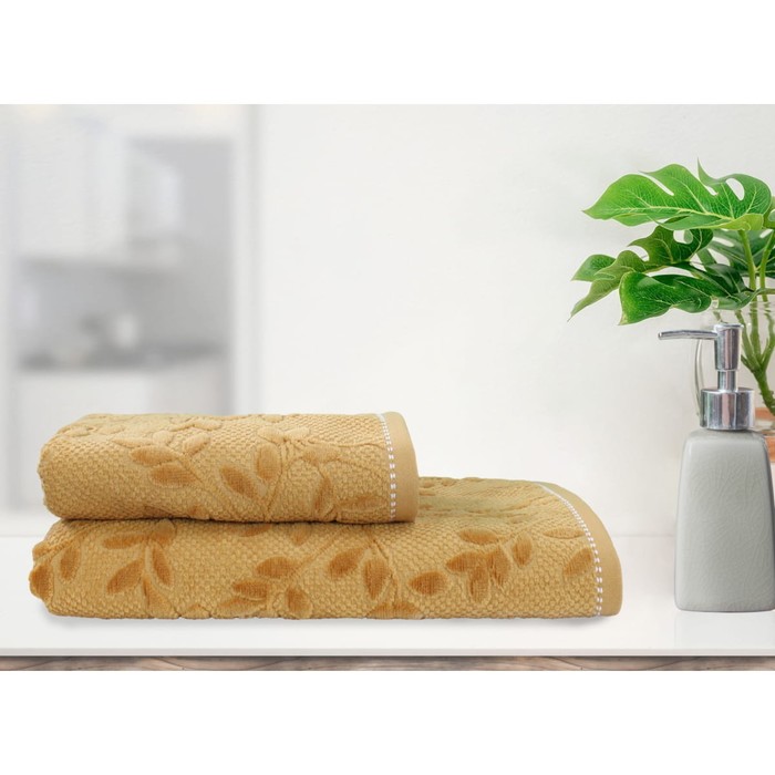 

Полотенце Arya Home Elise, размер 70x140 см, цвет светло-коричневый