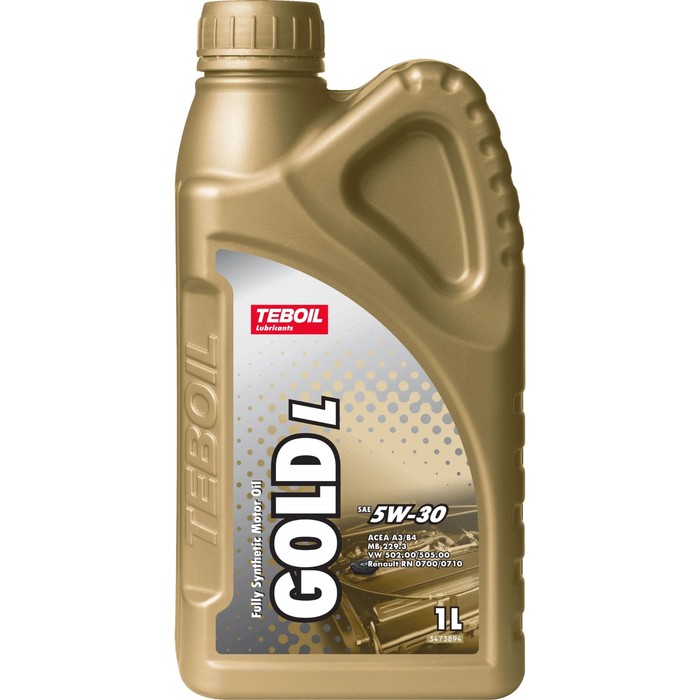 Масло моторное TEBOIL Gold L 5W-30, синтетическое, 1 л teboil масло моторное teboil gold s 5w 40 4л