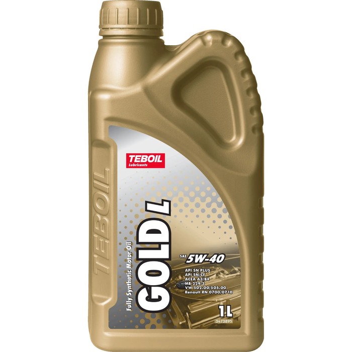 Масло моторное TEBOIL Gold L 5W-40, синтетическое, 1 л масло моторное teboil gold l 5w 30 синтетическое 1 л