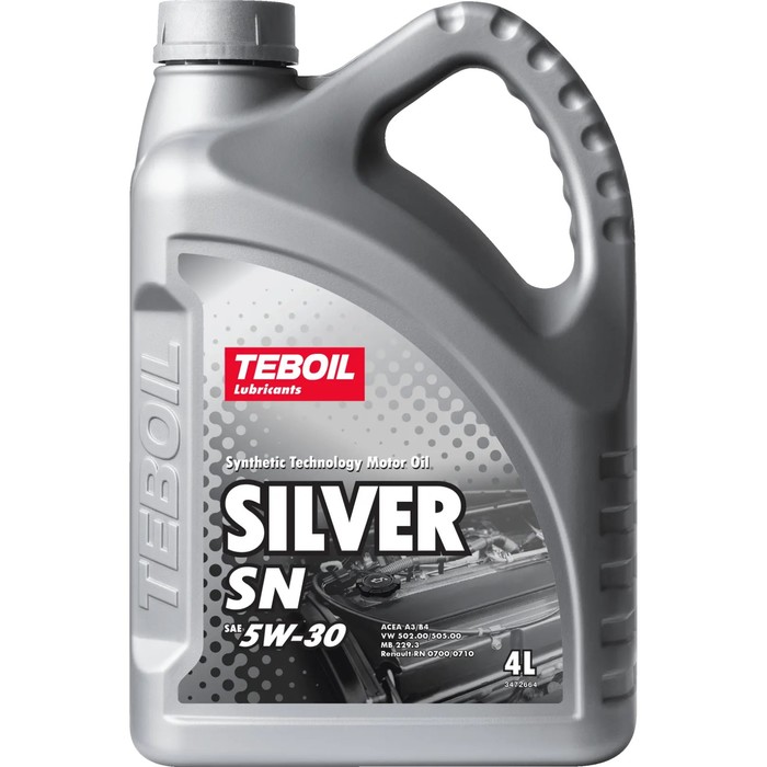 Масло моторное TEBOIL Silver SN 5W-30, полусинтетическое, 4 л масло полусинтетическое teboil silver sn 10w40 4л