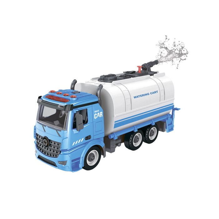 Водовоз-конструктор, Funky Toys, фрикционный, свет, звук, вода, 30 см грузовик конструктор funky toys фрикционный свет звук 30 см