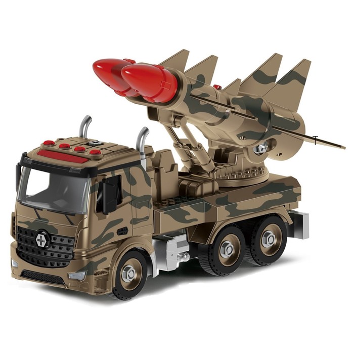 Военная машина-конструктор Funky Toys, фрикционная свет звук, 28 см машины funky toys военная машина конструктор 2 ракеты фрикционная 1 12 28 см