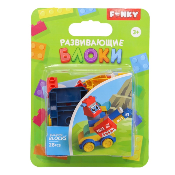 Конструктор детский Funky Toys «Робот», с крупными блоками, 28 деталей