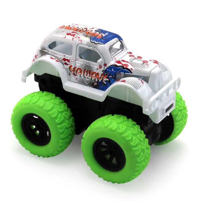 

Инерционная машинка die-cast Funky Toys на полном приводе с зелёными колесами, 14.5 см