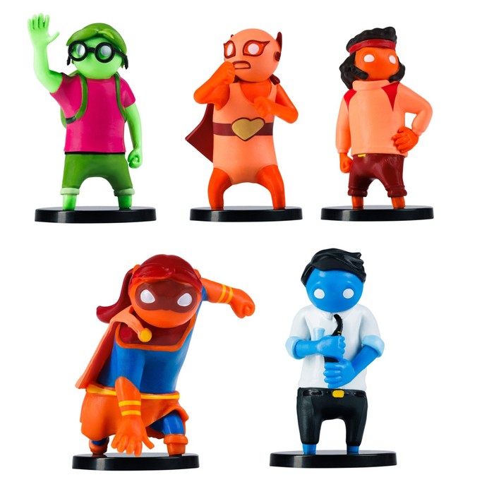 

Набор фигурок Gang Beasts, с красным героем в плаще, 5 шт