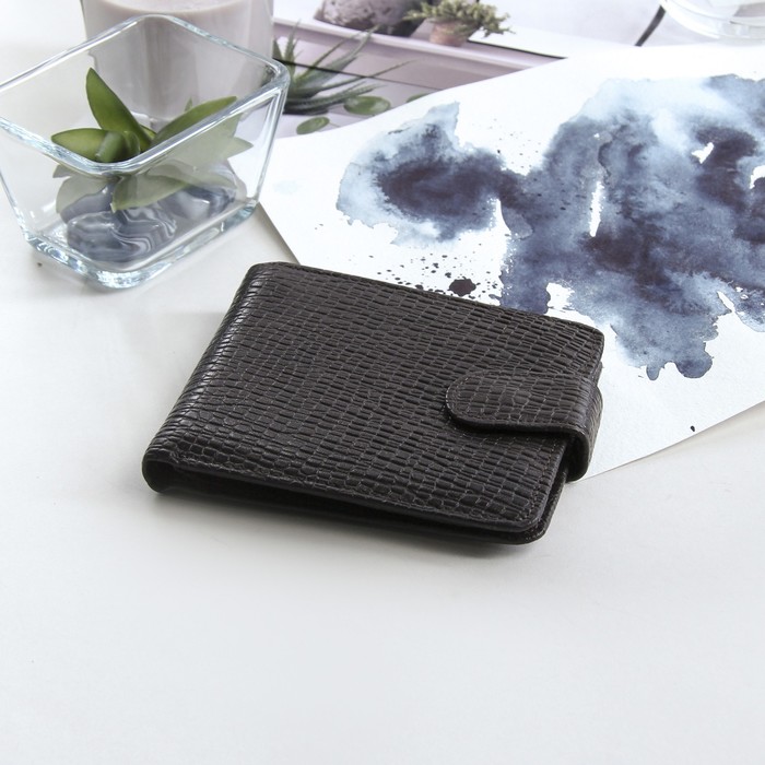 Кошелёк мужской "Карл", 3 отдела, отдел для кредиток, цвет кофейный