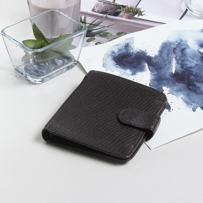 Кошелёк мужской "Карл", 3 отдела, отдел для кредиток, цвет кофейный