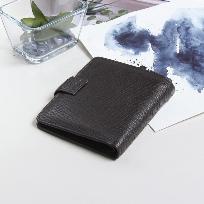 Кошелёк мужской "Карл", 3 отдела, отдел для кредиток, цвет кофейный