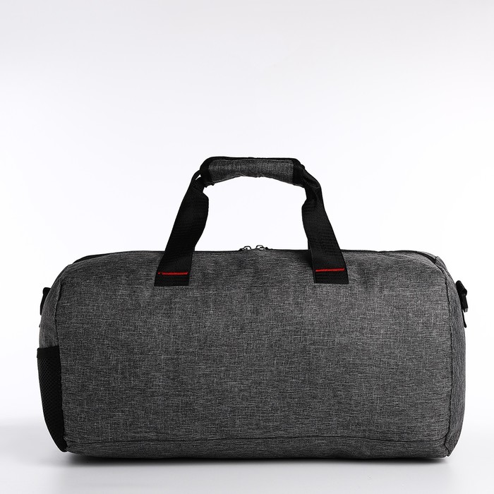 фото Сумка спортивная на молнии, длинный ремень, цвет серый