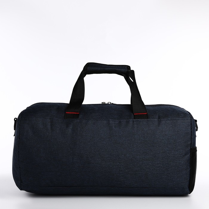 фото Сумка спортивная на молнии, длинный ремень, цвет синий