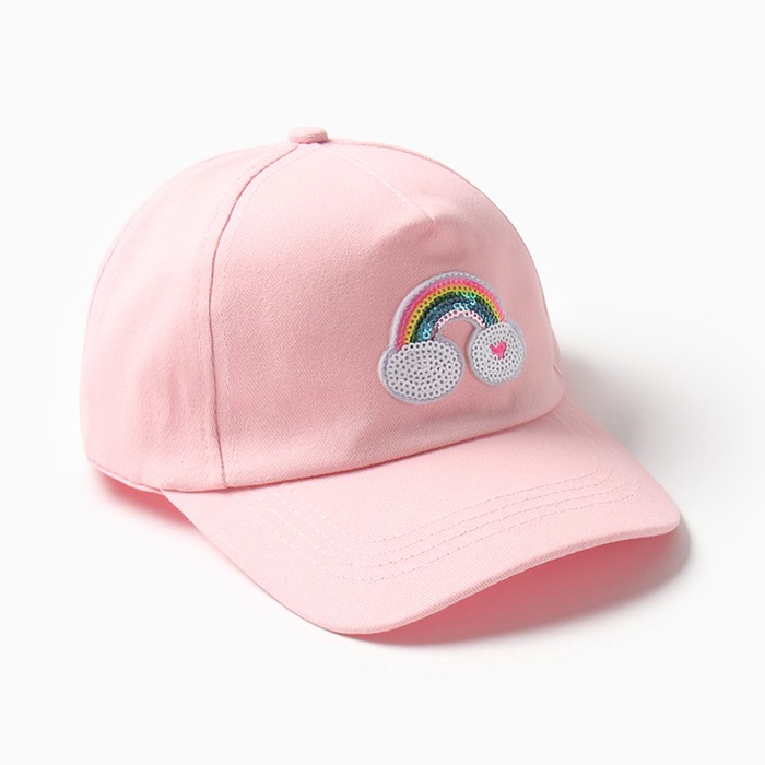 

Кепка для девочек MINAKU "Радуга" цвет розовый, р-р 52