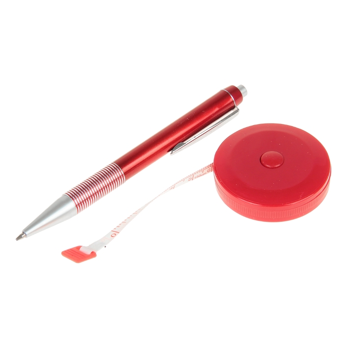 Набор подарочный 2в1: ручка, рулетка