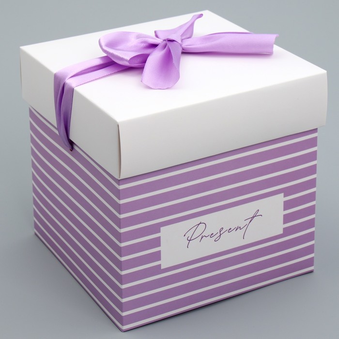 Коробка подарочная складная, упаковка, «Present», 15 х 15 х 15 см