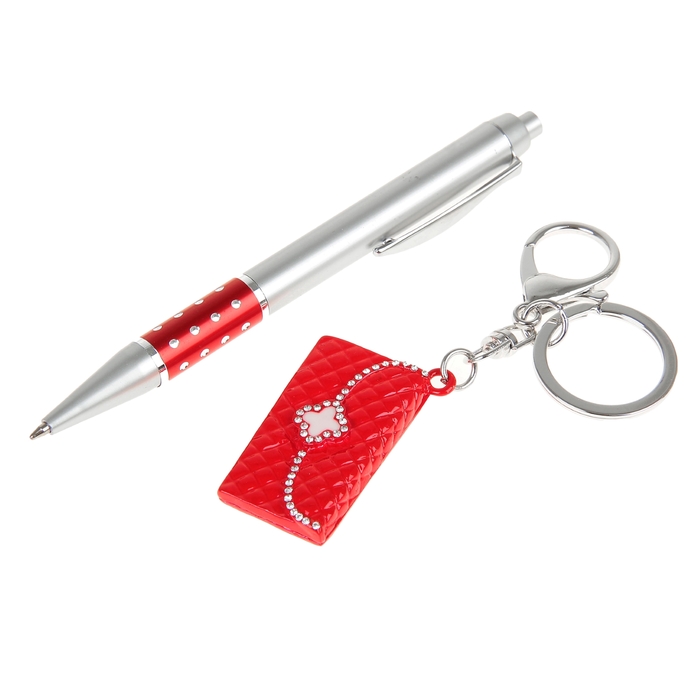 Набор подарочный 2в1: ручка, брелок "Сумочка"