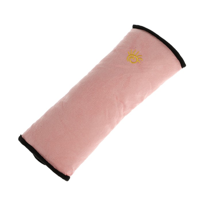 цена Накладная подушка на ремень безопасности, 28 см, розовая