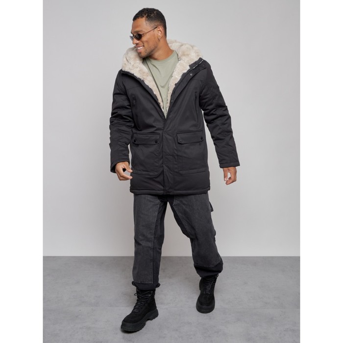 

Парка зимняя мужская, размер 50, цвет чёрный
