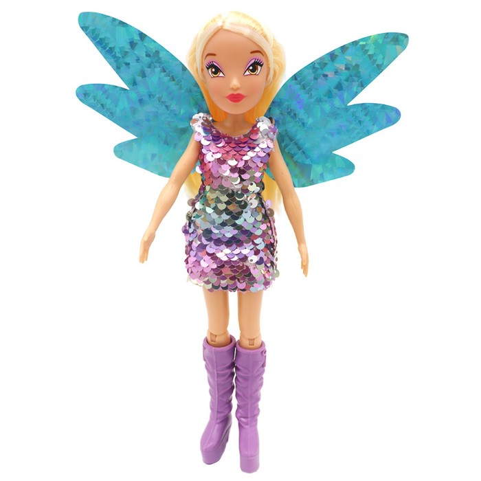 фото Шарнирная кукла winx club magic reveal «стелла», с крыльями, 24 см