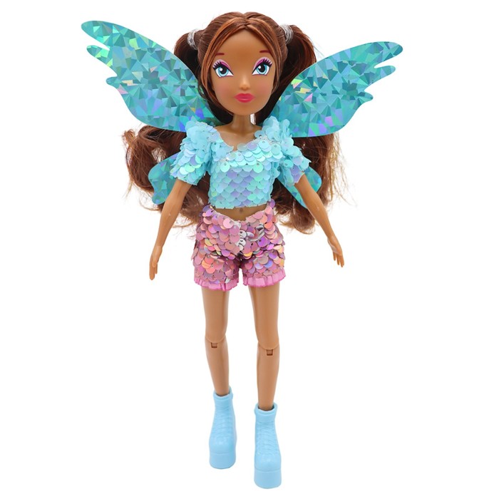 фото Шарнирная кукла winx club magic reveal «лейла», с крыльями, 24 см