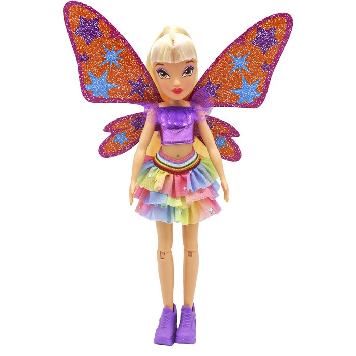 фото Шарнирная кукла winx club bling the wings «стелла», с крыльями и глиттером, 24 см