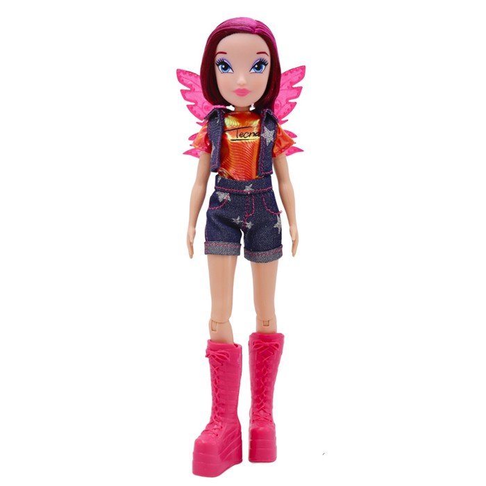 фото Шарнирная кукла winx club «текна», в шортах с крыльями, 24 см