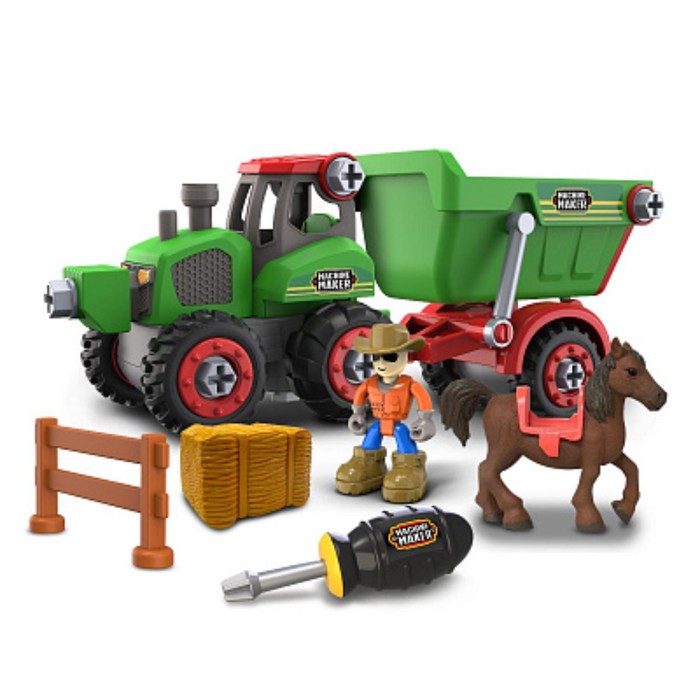 цена Набор Nikko Farm «Трактор, прицеп и аксессуары»