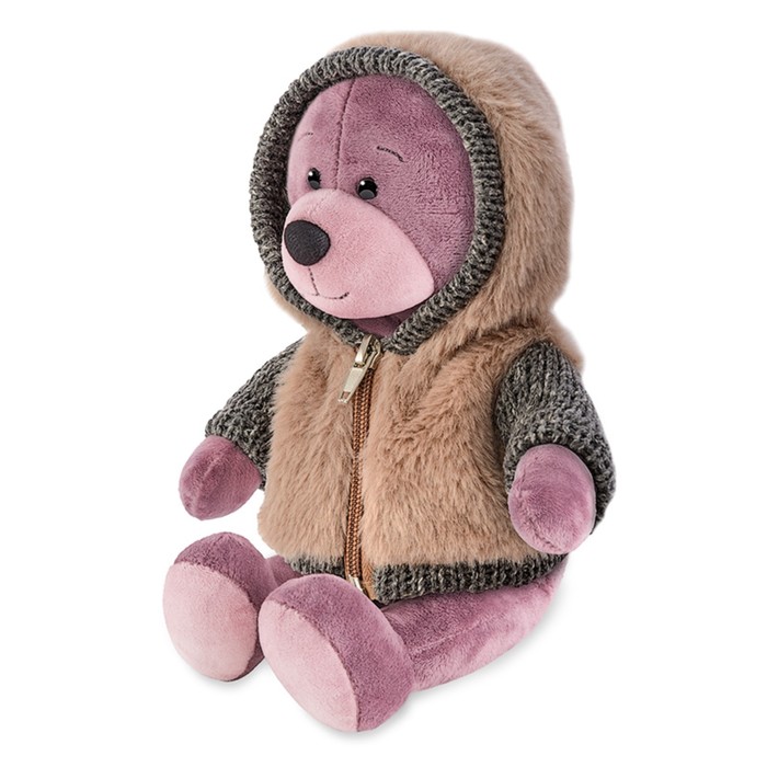 

Мягкая игрушка «Мишка Ронни в меховом худи», 21 см