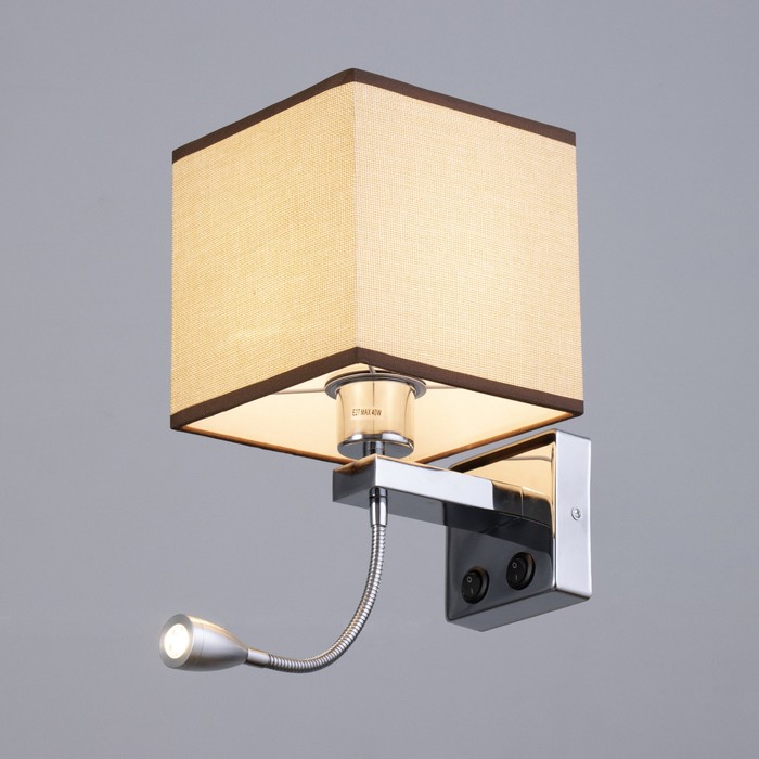 

Бра 2236/1BL E27 40Вт бежевый хром 17х21х45 см