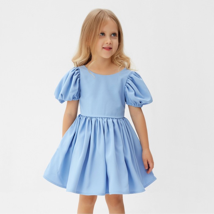 Платье нарядное детское MINAKU: PartyDress, цвет голубой, рост 98 см платье нарядное детское minaku partydress цвет чёрный рост 98 см