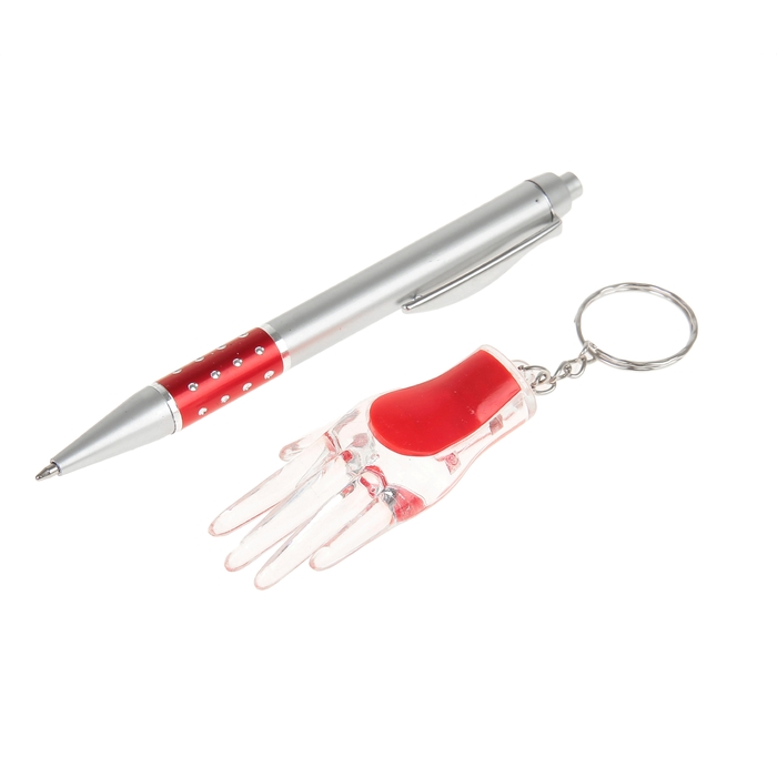 Набор подарочный 2в1: ручка, брелок "Рука"