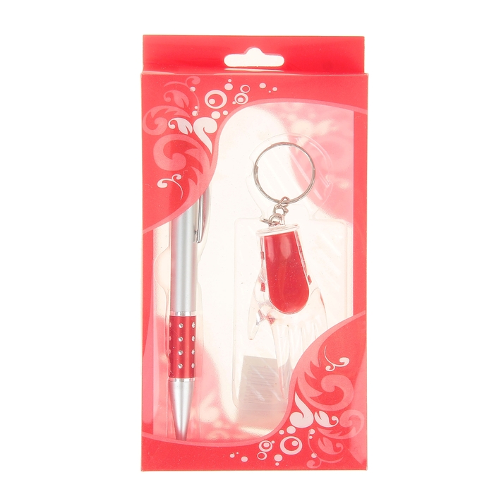 Набор подарочный 2в1: ручка, брелок "Рука"